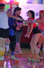 RUMER WILLIS Roller Skating on the Set of DWTS in Los Angeles