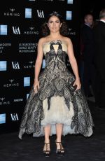 SALMA HAYEK at Alexander Mcqueen: Savage Beauty Exhibition
