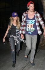 SARAH HYLAND Arrives at LA Lakers Game in Los Angeles