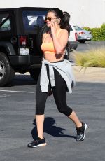 SELENA GOMEZ in Tank Top and Leggings Out in Los Angeles