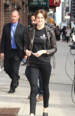 SHAILENE WOODLEY Arrives at Late Show with David Letterman in New York