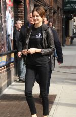 SHAILENE WOODLEY Arrives at Late Show with David Letterman in New York
