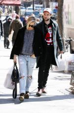 SIENNA MILLER in Ripped Jeans Out in New York 1303