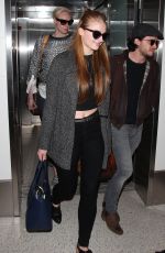 SOPHIE TURNER Arrives at LAX Airport in Los Angeles 2403