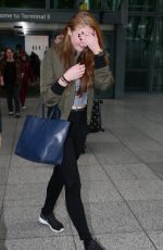 SOPHIE TURNER at Heathrow Airport in London