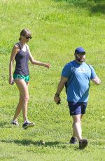 TAYLOR SWIFT in Shorts Out Hiking in Beverly Hills