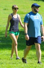 TAYLOR SWIFT in Shorts Out Hiking in Beverly Hills