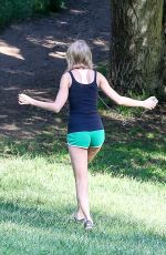 TAYLOR SWIFT in Shorts Out Hiking in Hollywood