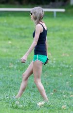 TAYLOR SWIFT in Shorts Out Hiking in Hollywood