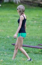 TAYLOR SWIFT in Shorts Out Hiking in Hollywood