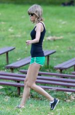 TAYLOR SWIFT in Shorts Out Hiking in Hollywood