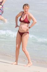 UMA THURMAN in Bikini at a Beach in St. Barts