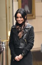 VANESSA HUDGENS Arrives at Neil Simon Theatre in New York