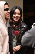 VANESSA HUDGENS Arrives at Neil Simon Theatre in New York
