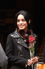 VANESSA HUDGENS Arrives at Neil Simon Theatre in New York