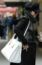 VANESSA HUDGENS Arrives at Neil Simon Theatre in New York
