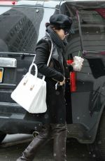 VANESSA HUDGENS Arrives at Neil Simon Theatre in New York