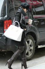 VANESSA HUDGENS Arrives at Neil Simon Theatre in New York
