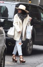 VANESSA HUDGENS in Ripped Jeans Out and About in New York