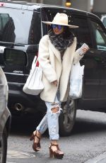 VANESSA HUDGENS in Ripped Jeans Out and About in New York