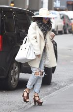 VANESSA HUDGENS in Ripped Jeans Out and About in New York
