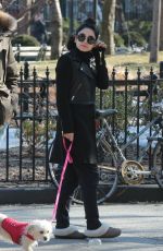 VANESSA HUDGENS Out with Her Dog in New York 1303