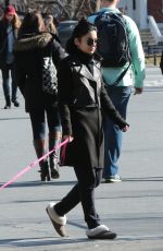 VANESSA HUDGENS Out with Her Dog in New York 1303