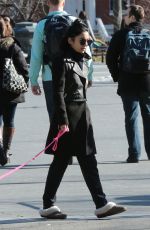 VANESSA HUDGENS Out with Her Dog in New York 1303