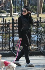 VANESSA HUDGENS Out with Her Dog in New York 1303
