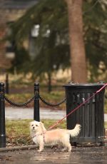 VANESSA HUDGENS Walks Her Dog Out in New York