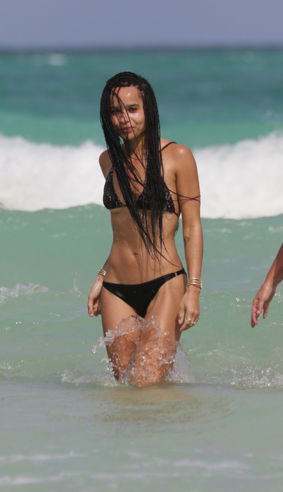 ZOE KRAVITZ in Bikini at a Beach in Miami - HawtCelebs