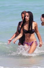 ZOE KRAVITZ in Bikini on the Beach in Miami 0603