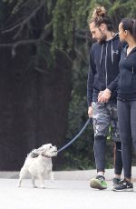 ZOE SALDANA and Marco Perego Out Hiking in Beverly Hills 1803