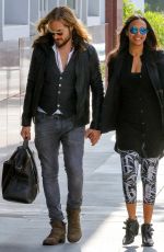 ZOE SALDANA and Marco Perego Out in Santa Monica