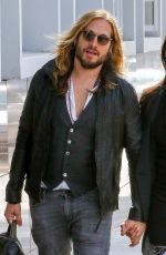 ZOE SALDANA and Marco Perego Out in Santa Monica
