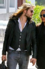 ZOE SALDANA and Marco Perego Out in Santa Monica