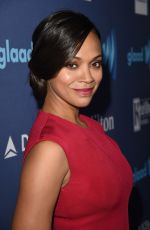 ZOE SALDANA at 2015 Glaad Media Awards in Beverly Hills