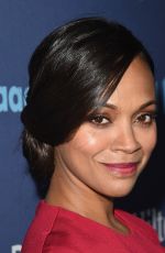ZOE SALDANA at 2015 Glaad Media Awards in Beverly Hills