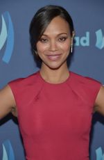 ZOE SALDANA at 2015 Glaad Media Awards in Beverly Hills