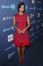 ZOE SALDANA at 2015 Glaad Media Awards in Beverly Hills