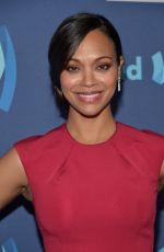 ZOE SALDANA at 2015 Glaad Media Awards in Beverly Hills