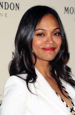 ZOE SALDANA at Moet & Chandon Toasts Roger Federer
