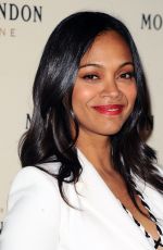 ZOE SALDANA at Moet & Chandon Toasts Roger Federer
