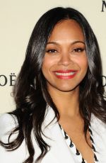 ZOE SALDANA at Moet & Chandon Toasts Roger Federer