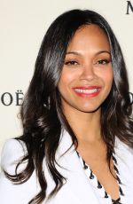 ZOE SALDANA at Moet & Chandon Toasts Roger Federer
