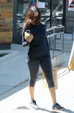 ZOE SALDANA in Leggings Out and About in Hollywood