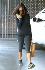 ZOE SALDANA in Leggings Out and About in Hollywood