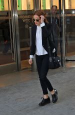 ZOEY DEUTCH Leaves the World Trade Center in New York