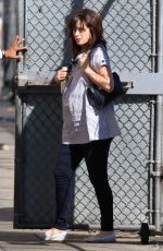 ZOOEY DESCHANEL Arrives at Jimmy Kimel Live! in Hollywood