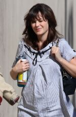 ZOOEY DESCHANEL Arrives at Jimmy Kimel Live! in Hollywood
